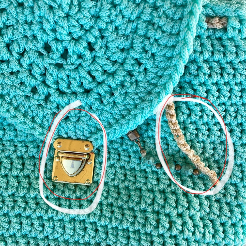 Crocheted Drawstring Backpack - image 8